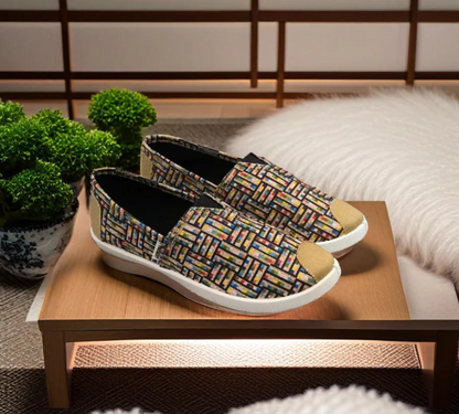 Emmy Shoes - Ankara Blue